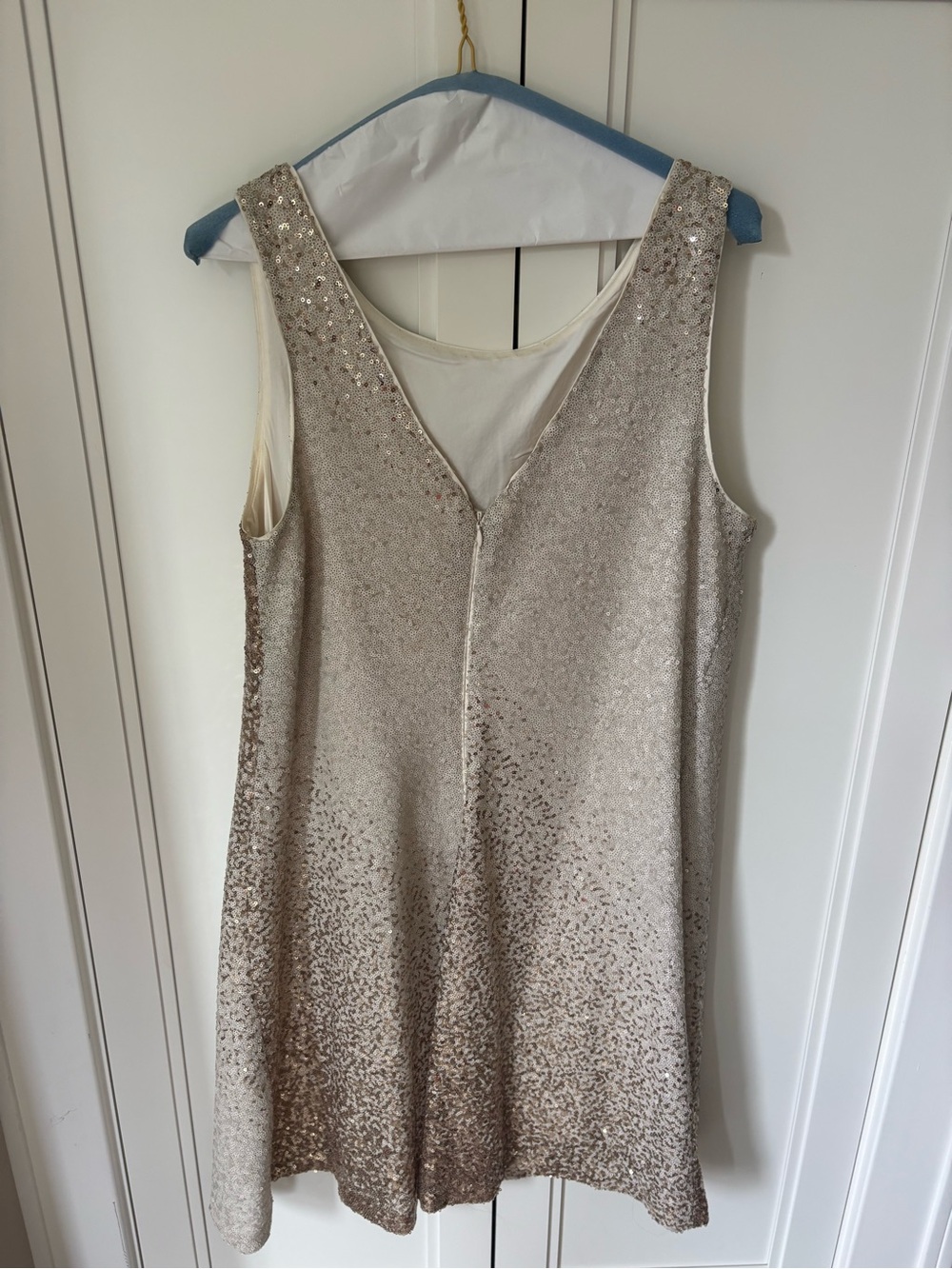 Eliza J Champagne Sequin Ombre Mini Dress